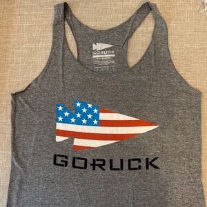 Goruck Gray Tank Top with American Flag Design